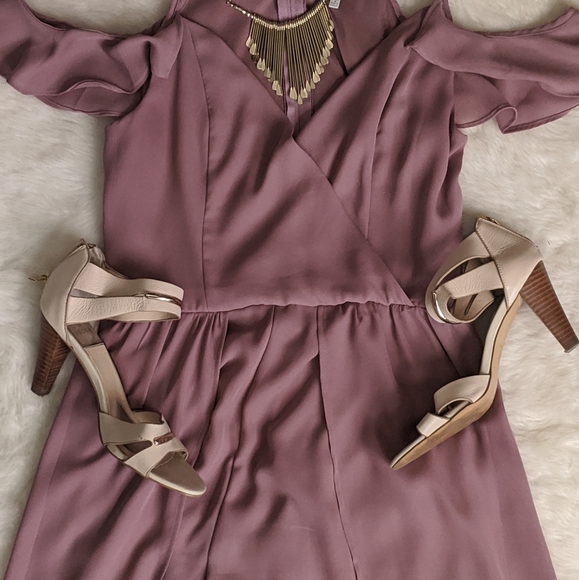 Charlotte Russe Dresses & Skirts - Cold Shoulder Maxi Dress, Mauve